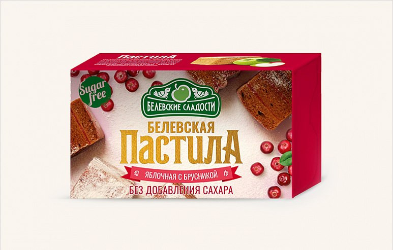  Пастила  200г диетическая с КЛЮКВОЙ, НОВЫЙ ФОРМАТ (4*50г)    в Мегионе