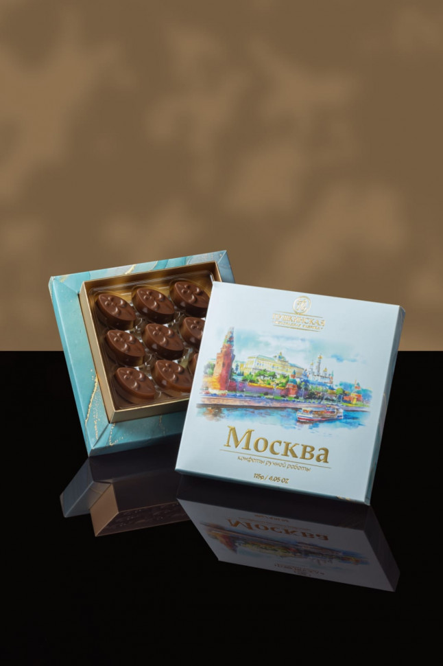  Пушкинская фабрика Конфеты Миндаль (Москва), 115г(голубая коробка) в Мегионе