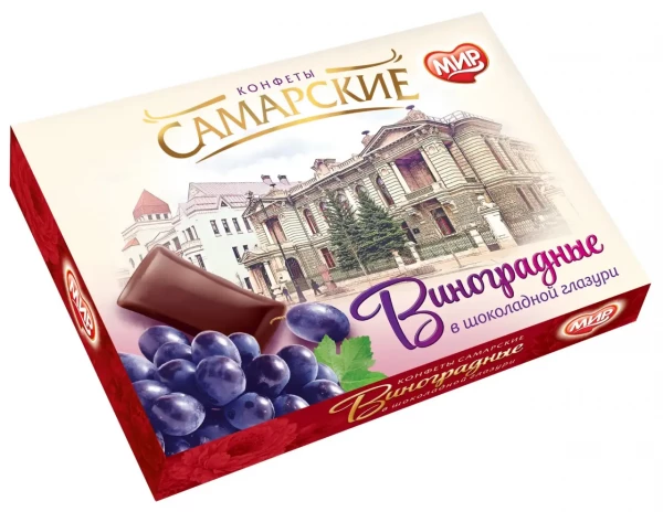 №2 КФ МИР Виноградные в шоколадной глазури 160г  в Мегионе