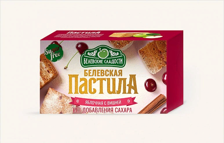  Пастила  200г диетическая С ВИШНЕЙ, НОВЫЙ ФОРМАТ (4 шт по 50гр)    в Мегионе