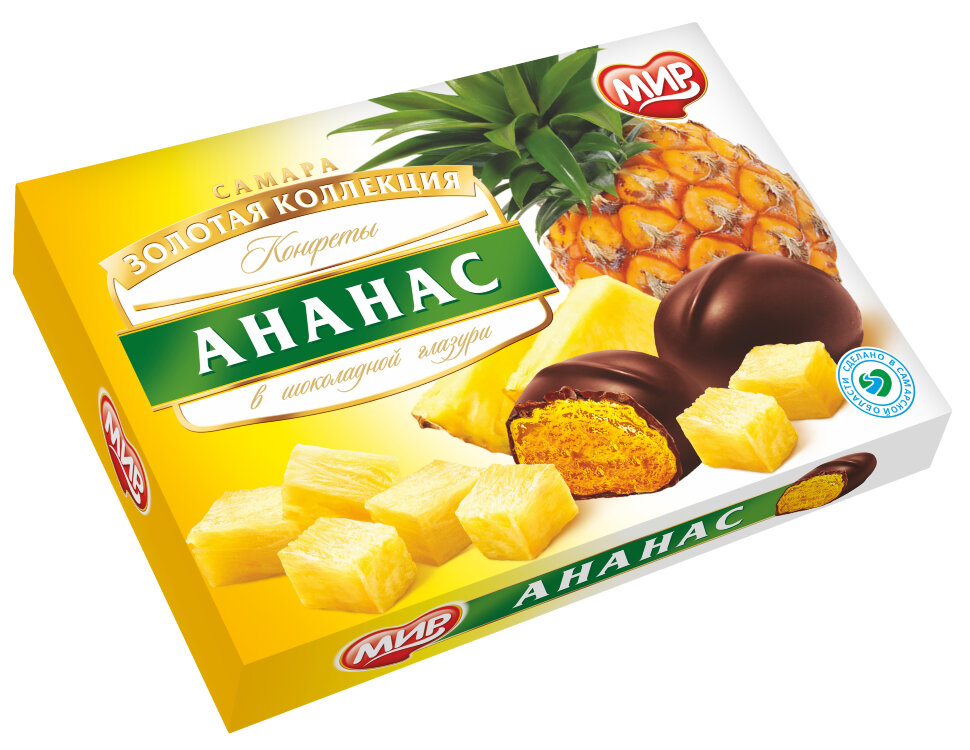  КФ МИР Ананас в шоколадной глазури 160г в Мегионе
